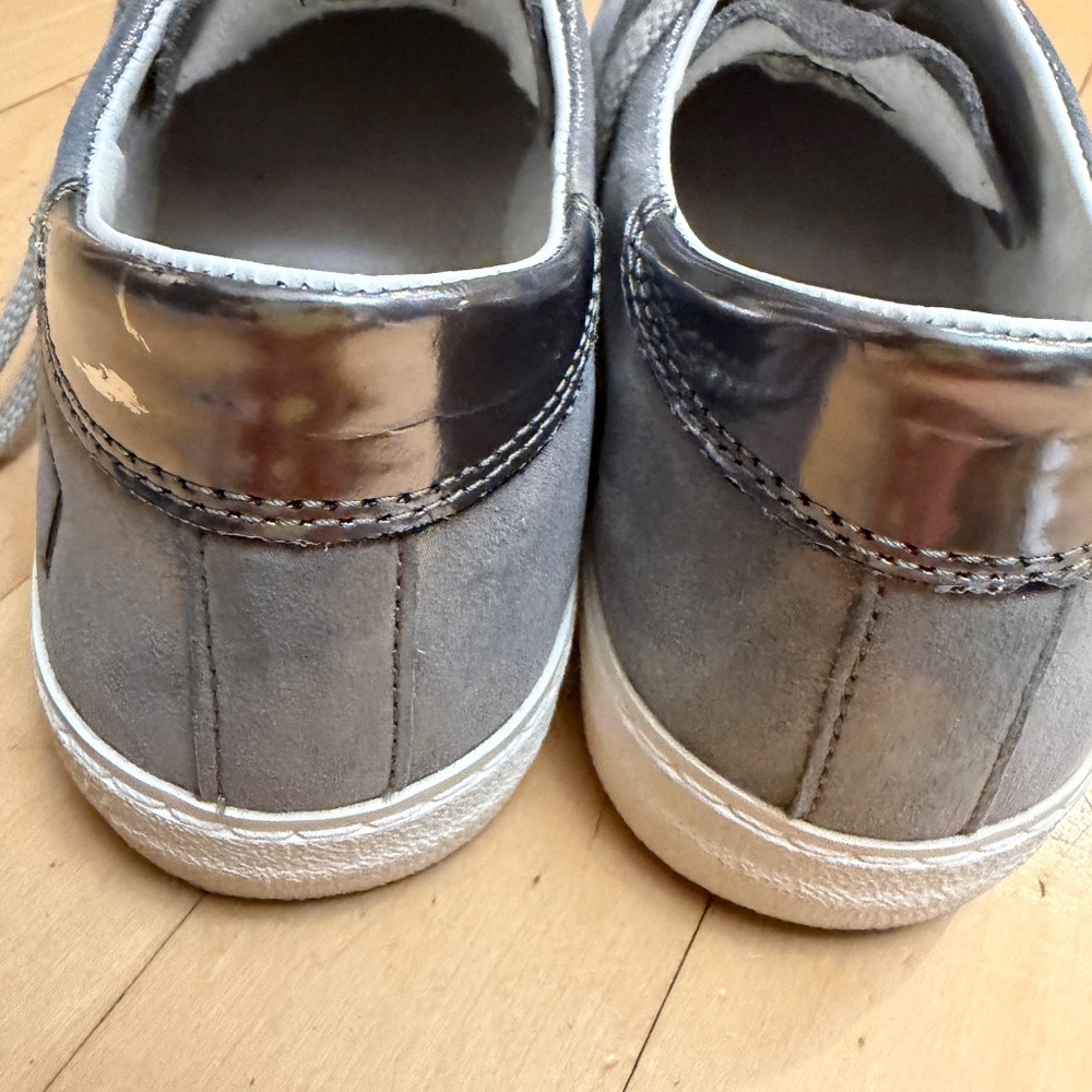 Like New D.A.T.E. Hill Low Stardust Sneakers in Metal Gun, 7 ( 7.5) CB2511 - Picture 7 of 8